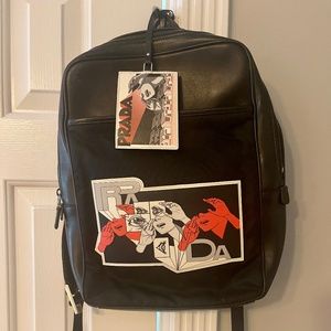 Prada 2018 George Orwell-inspired  logo-plaque backpack